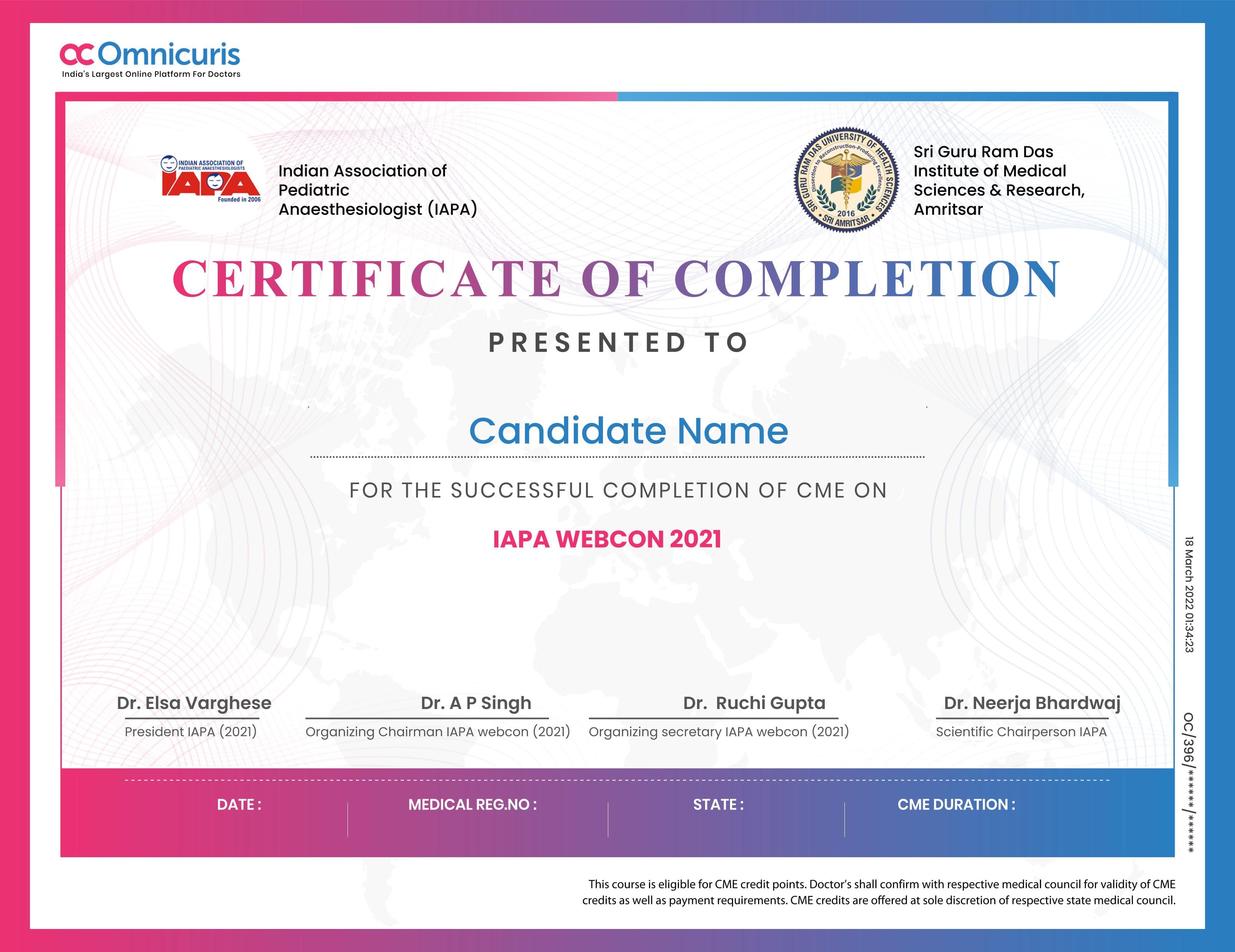Certificate Preview