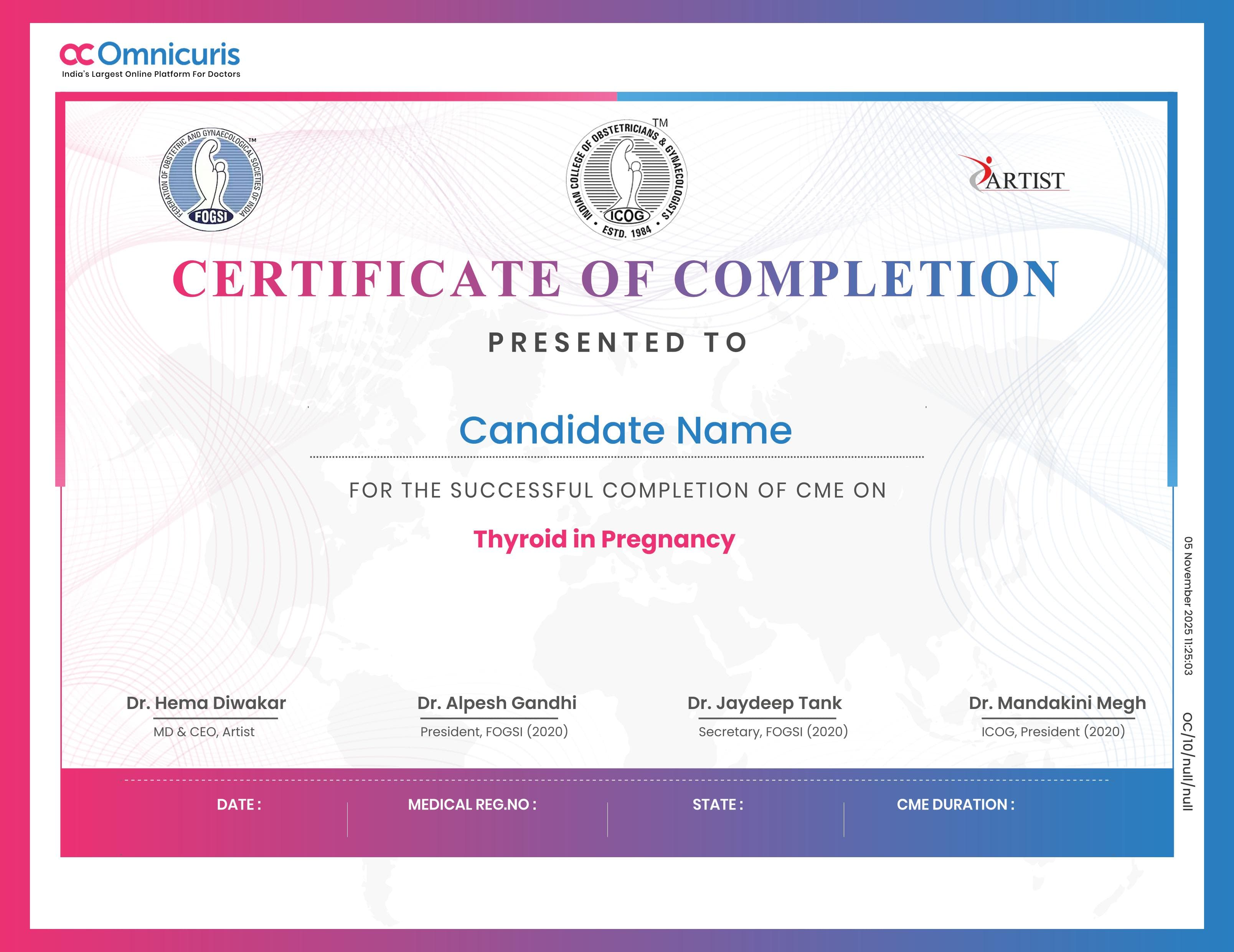 Certificate Preview